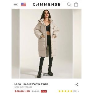 NWT Long Hooded Puffer Parka